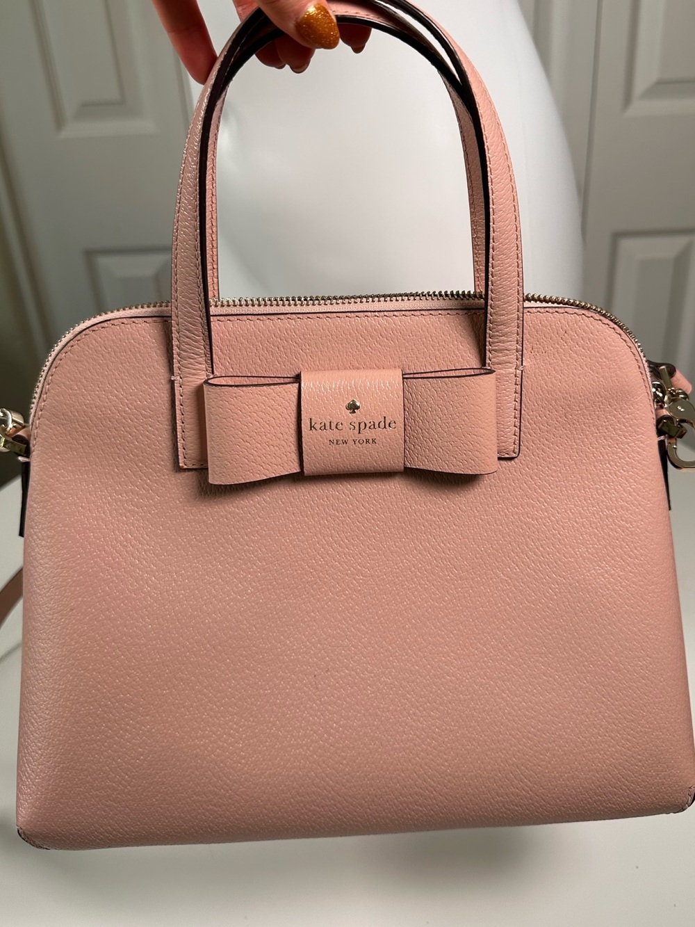 Kate Spade Matthews Robinson Street Maise Leather Satchel- Rosy Cheeks